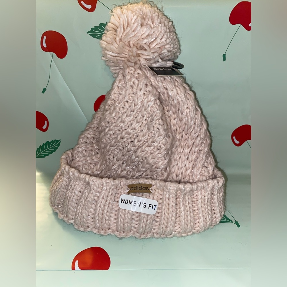 Adidas Womens Twilight Beanie Pint Tint/White